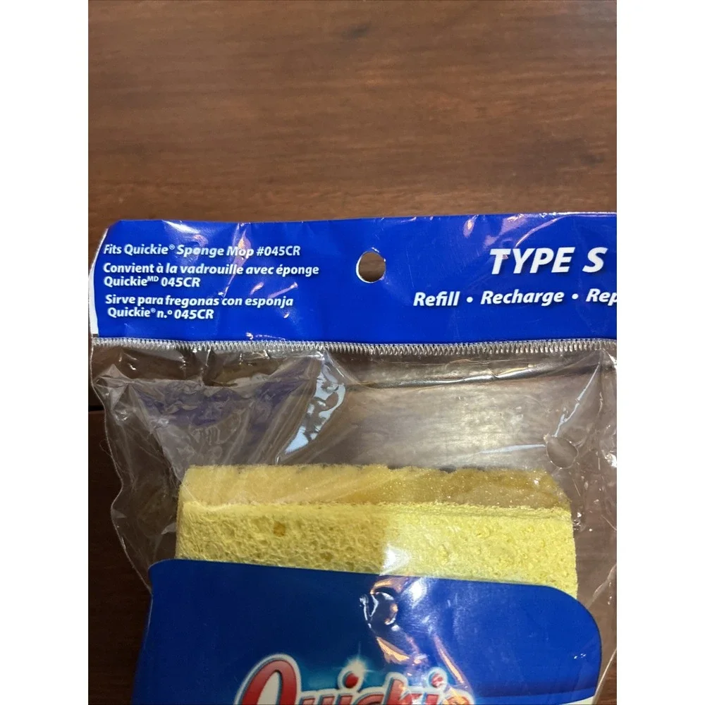 Quickie Clean Squeeze Dual Sponge Mop Refill Type S For Mop 045 NOS 2015